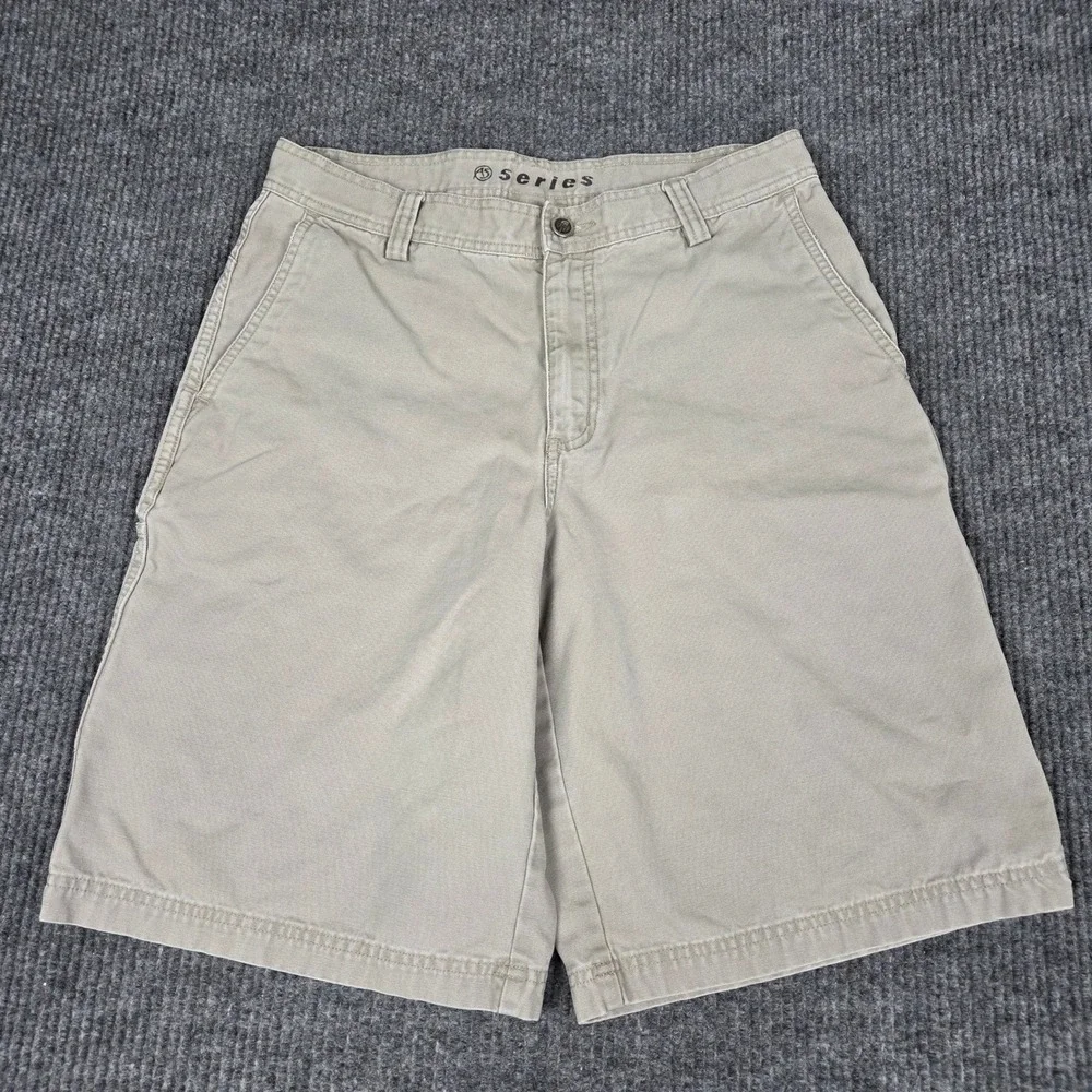 The North Face A5 Series Mens 32 Khaki Tan Cotton Canvas Hiking Utility Shorts